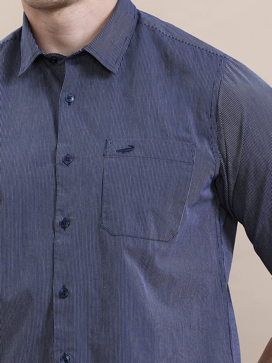 Cotton Pinstripe Full Sleeve Shirt