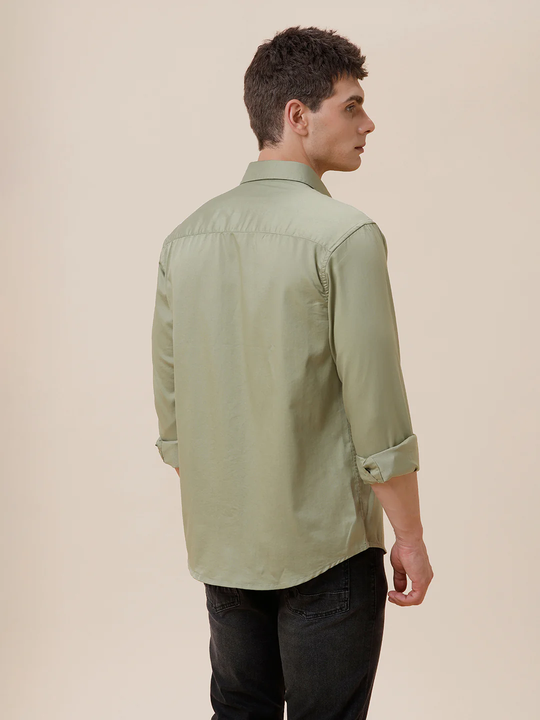 Stretch Dobby Green Shirt