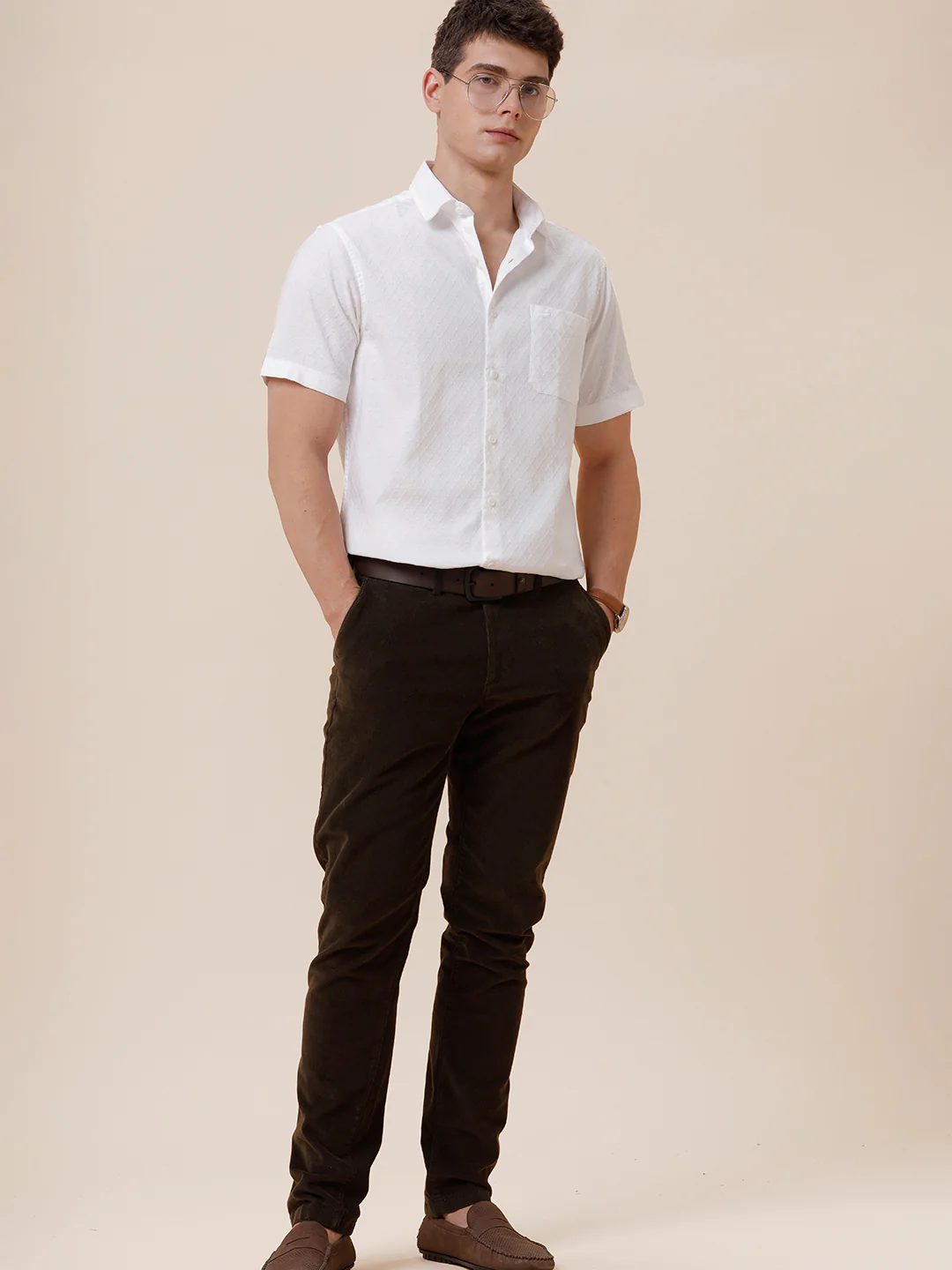 Cotton Jacquard Design Shirt