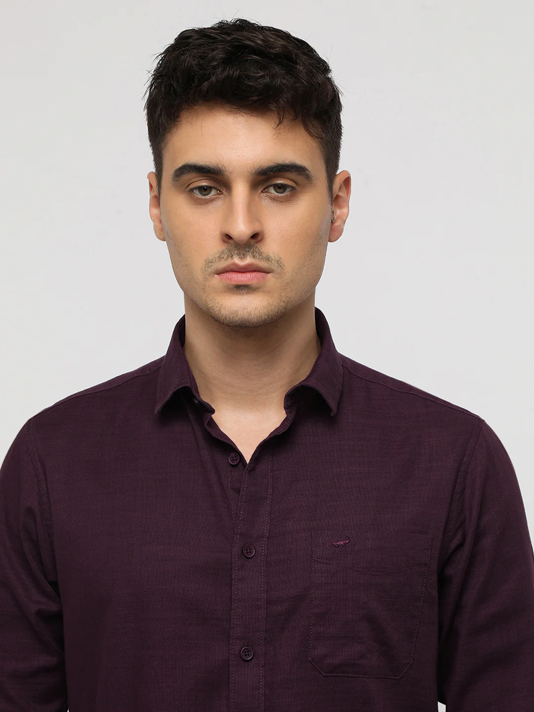 Wine Essential Solid Shirt