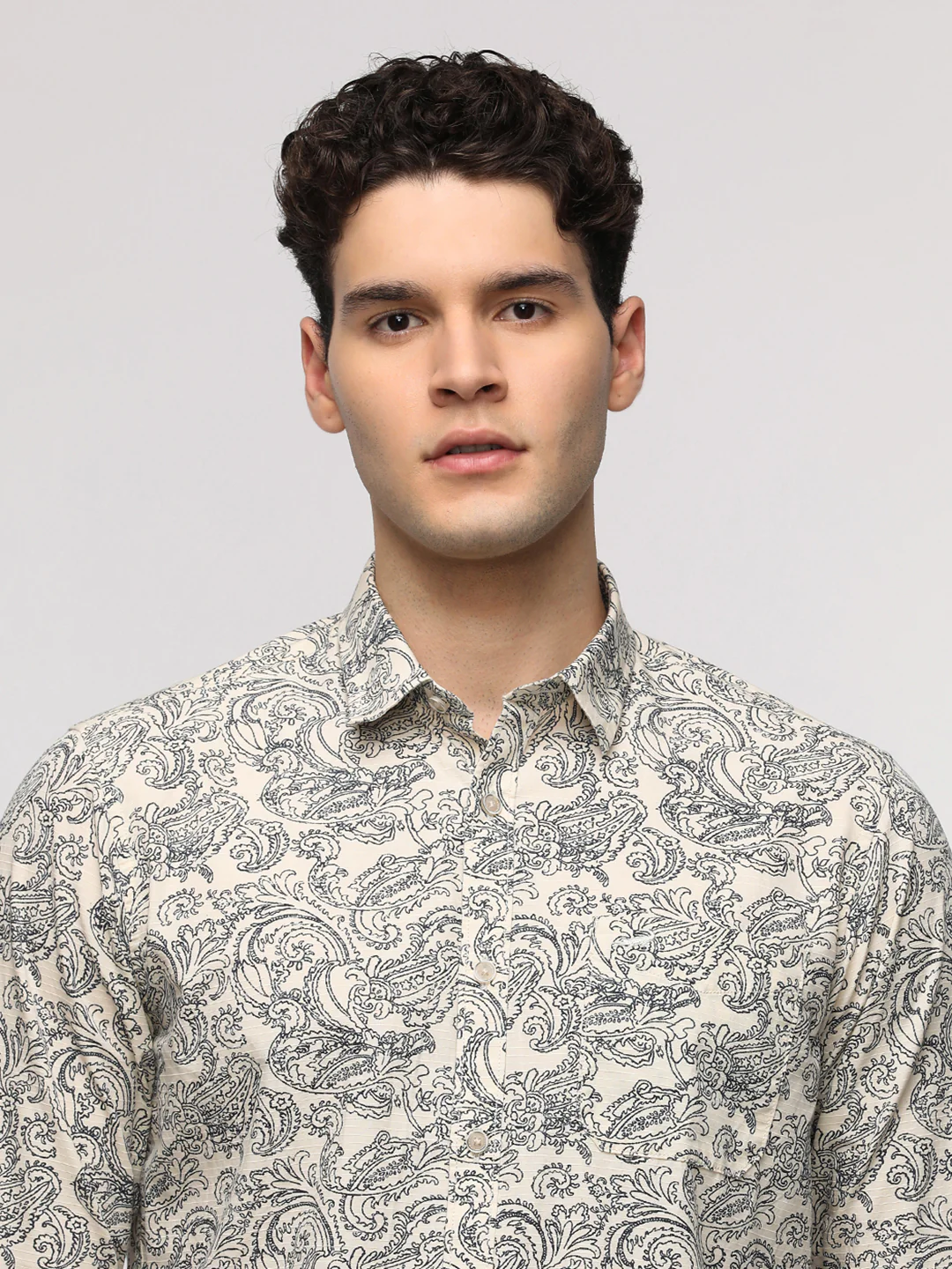 Full Sleeve Beige Shirt for Casual Comfort