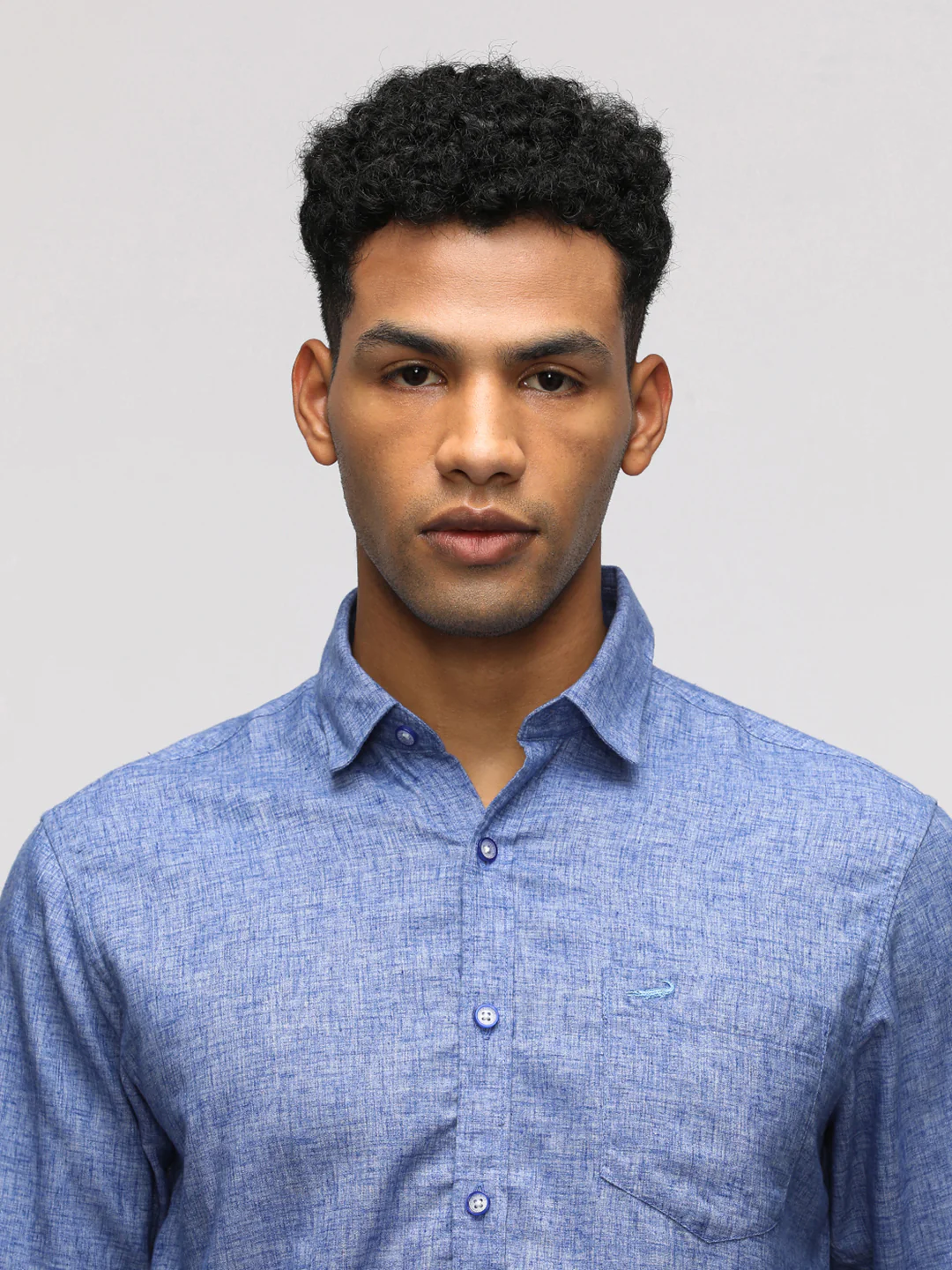 Comfort Fit Sport Blue Shirt for Casual Elegance