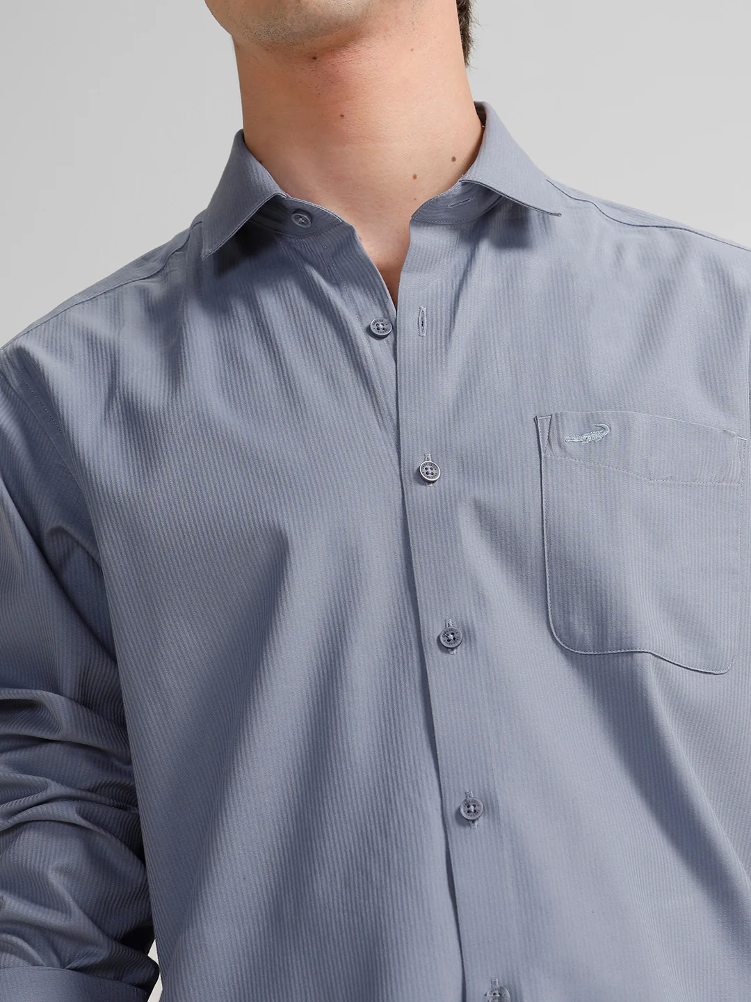 Self Stripe Smart Stretch Purple Shirt