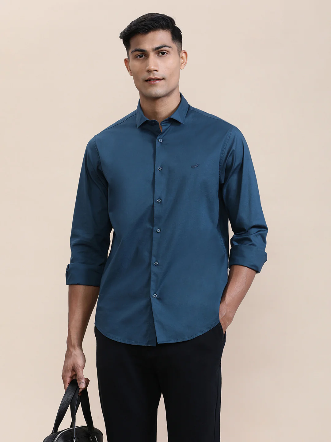 Mercerized Stretch Full Sleeve Shirt Green