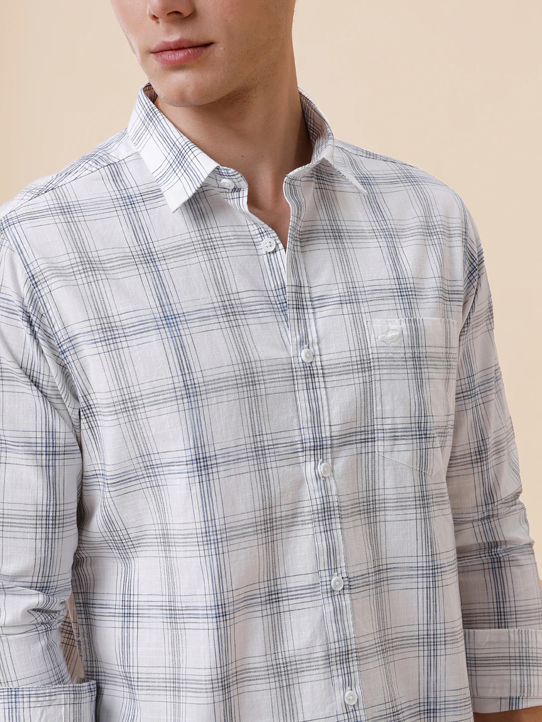 Cotton Checked Textured Shirt