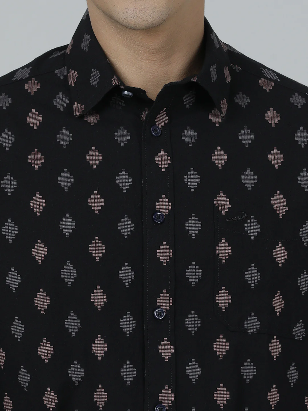 Black Printed Full Sleeve Shirt