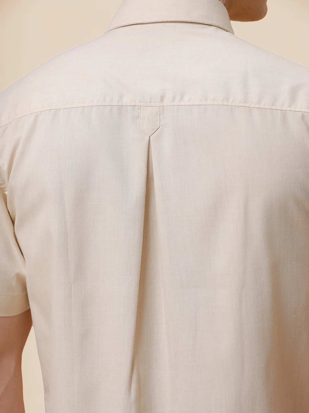 Melange Look Plain Cream Shirt