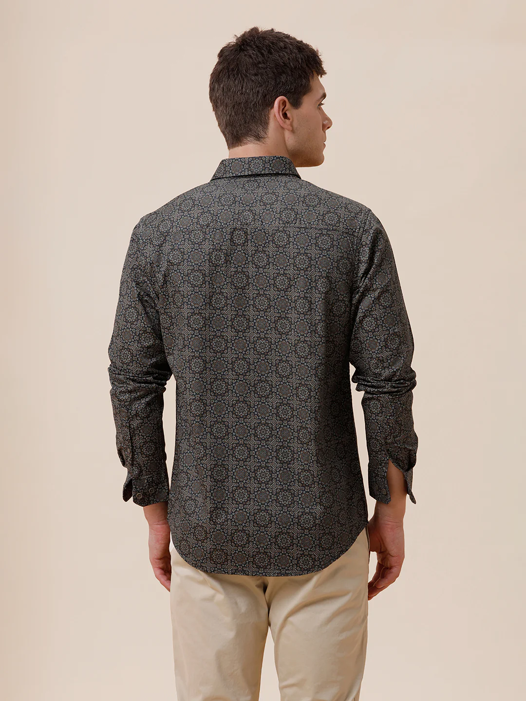 Cotton Green Printed Shirt