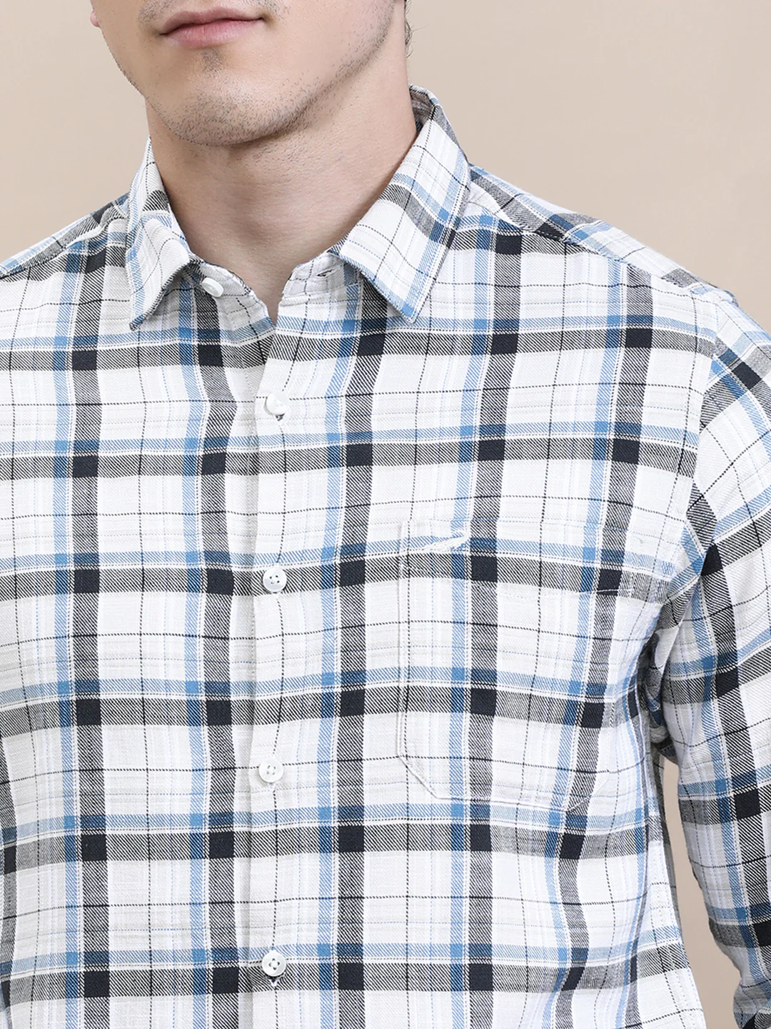 Textured Check Full Sleeve Shirt