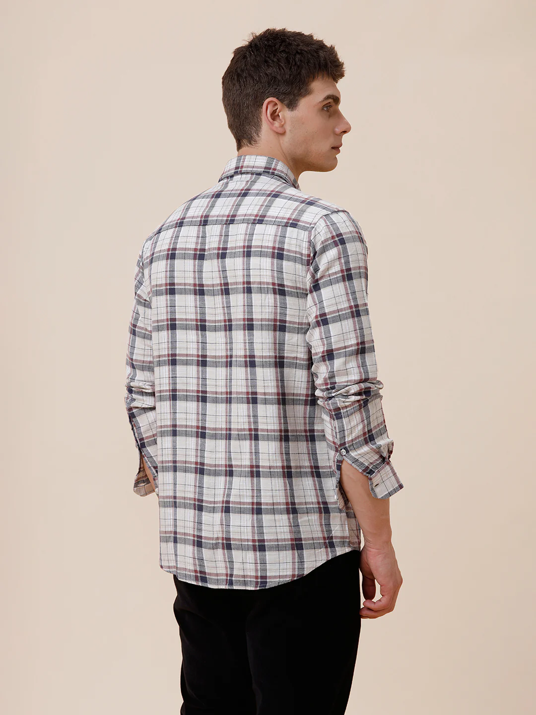 100% Cotton Textured Checks Shirt