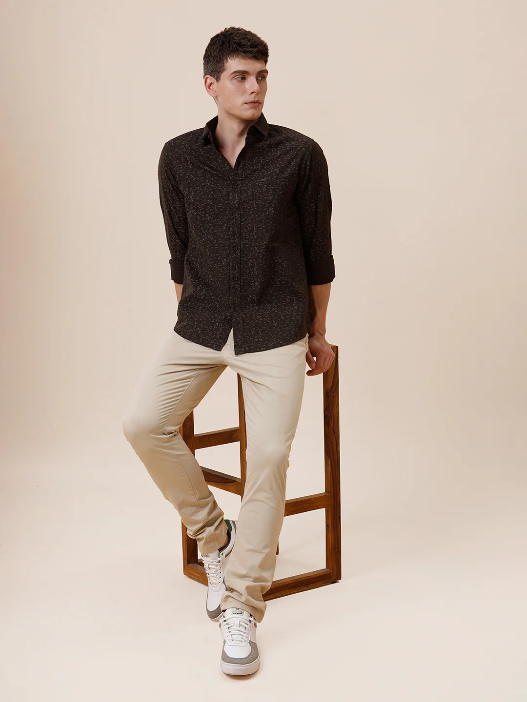 Cotton Printed Green Shirt