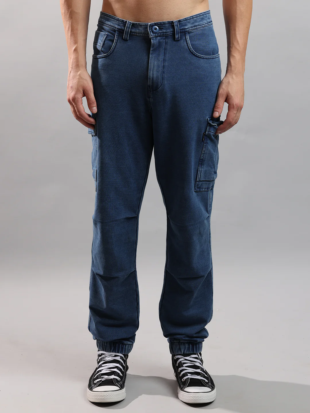 Den Knit Regular Denim Jogger In Ice Blue