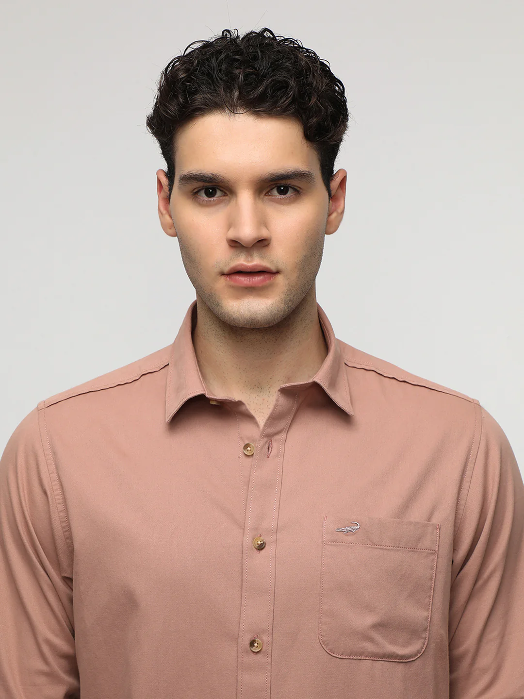 Pink Corded Textured Shirt