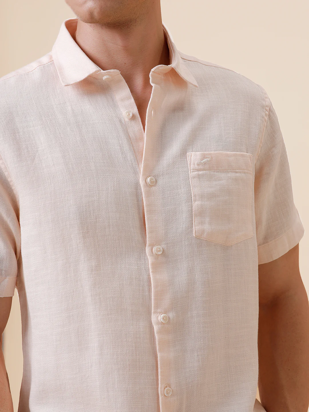 Pure Cotton Textured White Shirt