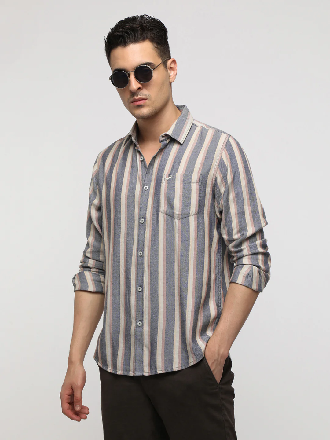 Multi Stripe Light Weight Shirt