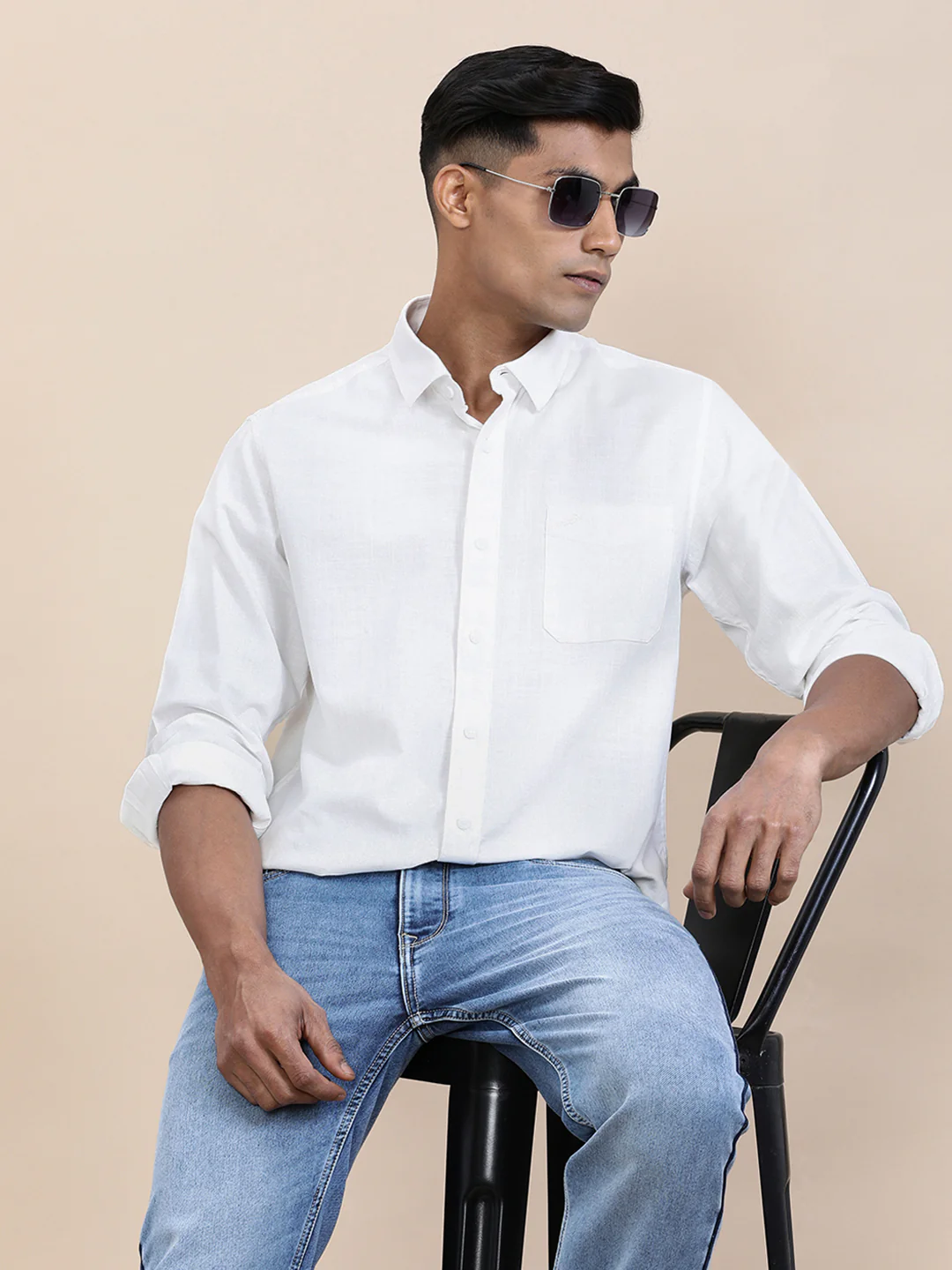 Pure Cotton Textured Full Sleeve Shirt