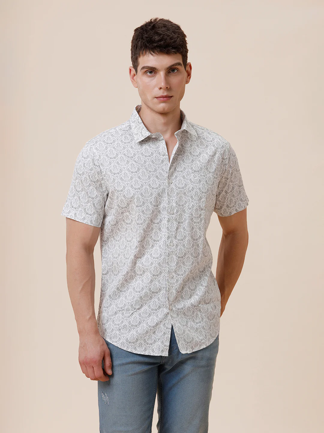 Cotton Paisley Printed Shirt