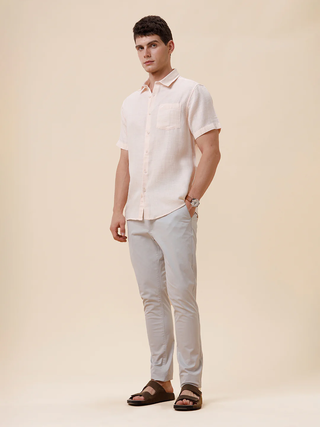 Pure Cotton Textured White Shirt