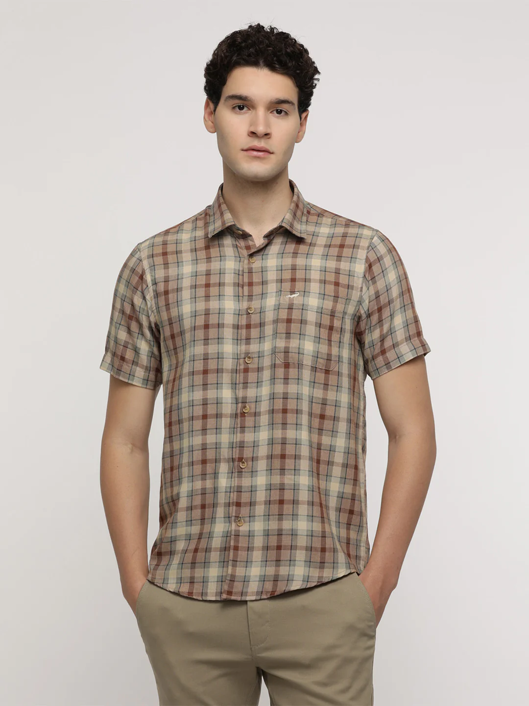 Brown Luxury Soft Plaid Shirt