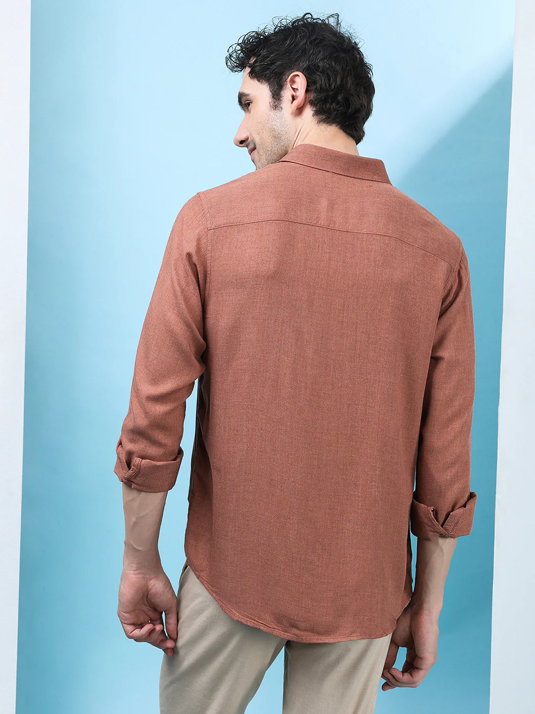 Ultra Soft Premium Viscose Melange Shirt Rust