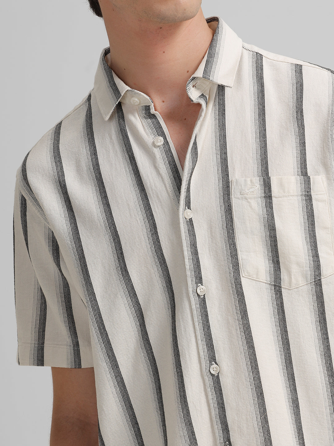 Cotton Cozy White Stripe Shirt
