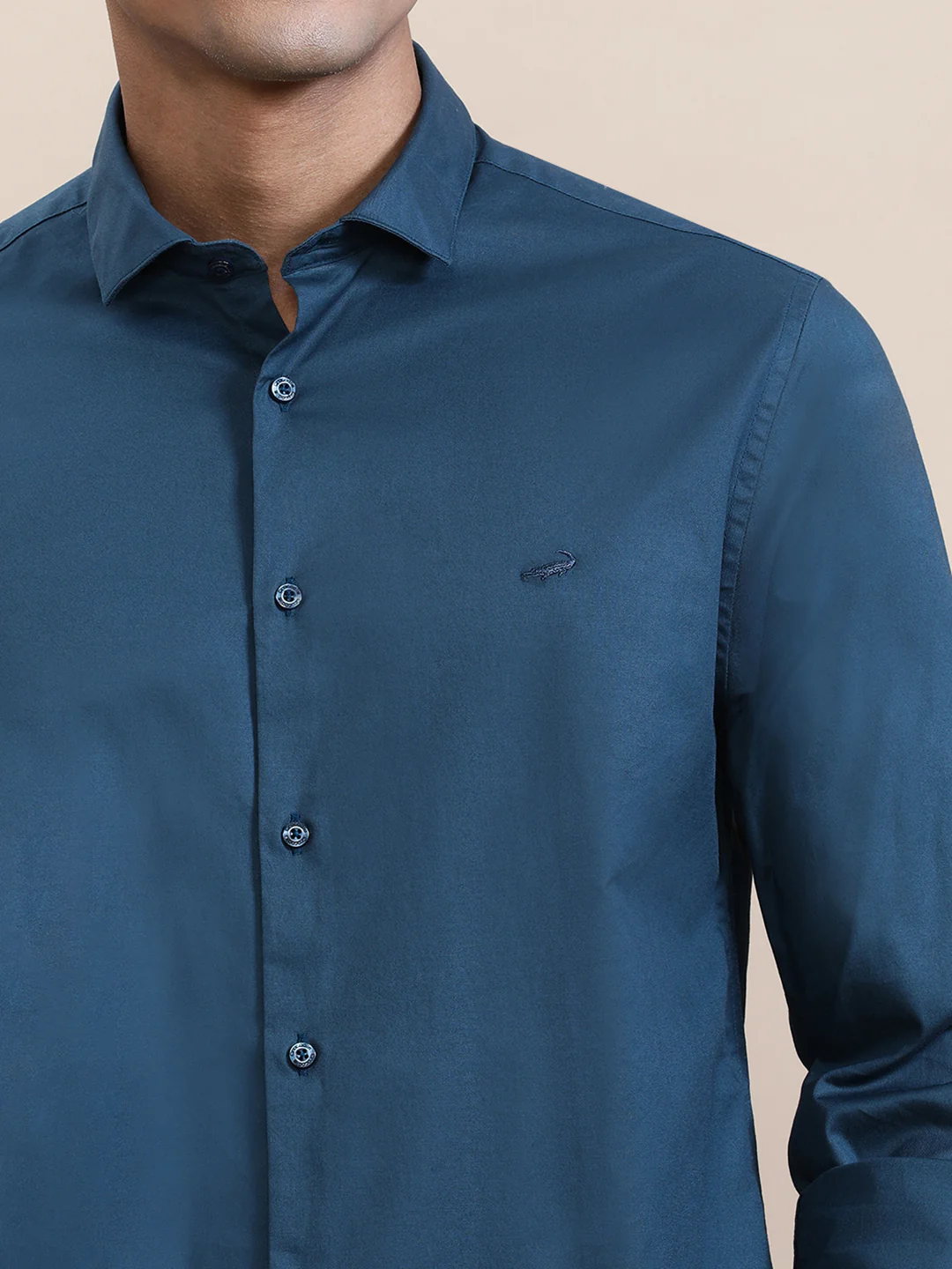 Mercerized Stretch Full Sleeve Shirt Green