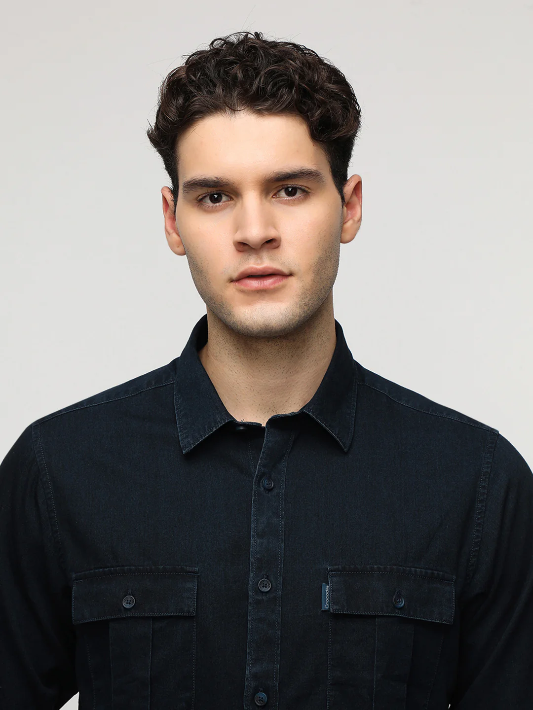 Indigo Washed Dual Pocket Shirt