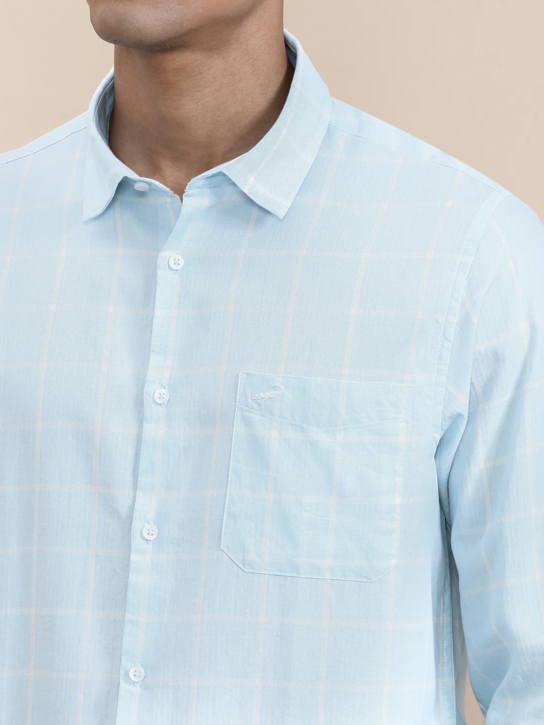 Blue Windowpane Lightweight Shirt