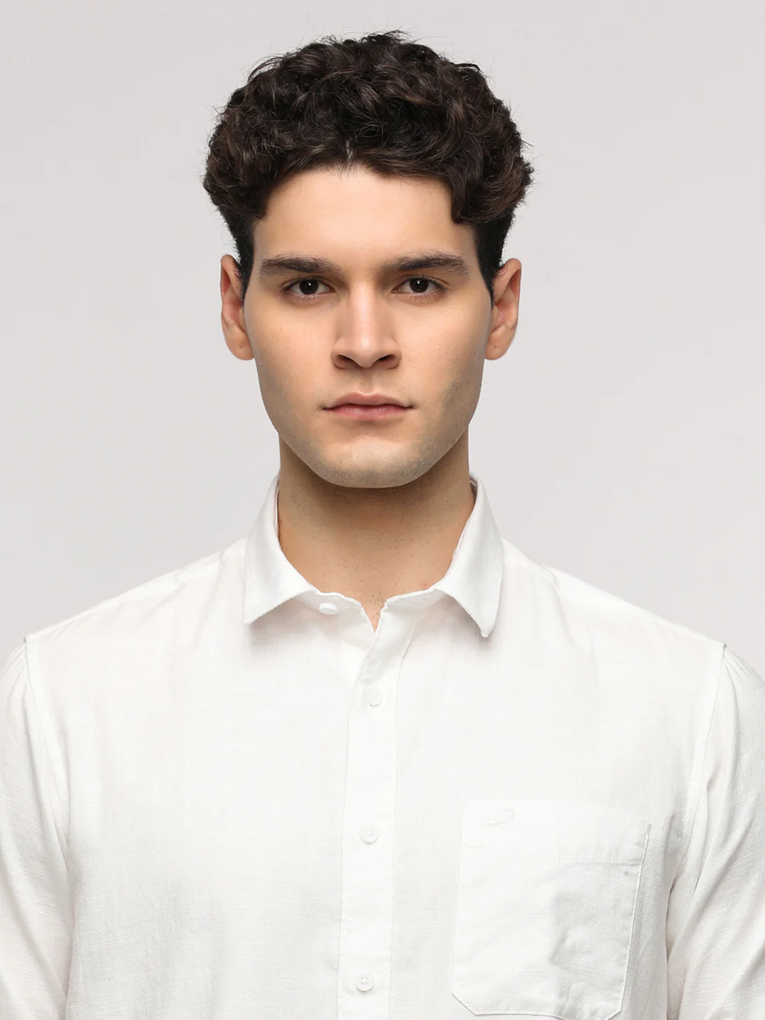 White Essential Solid Shirt