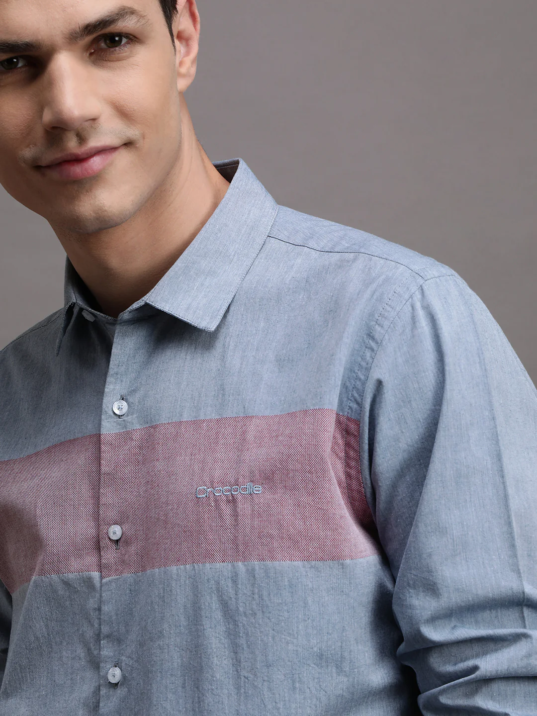 Blue Striped Casual Full Sleeve 100% Cotton Shirt