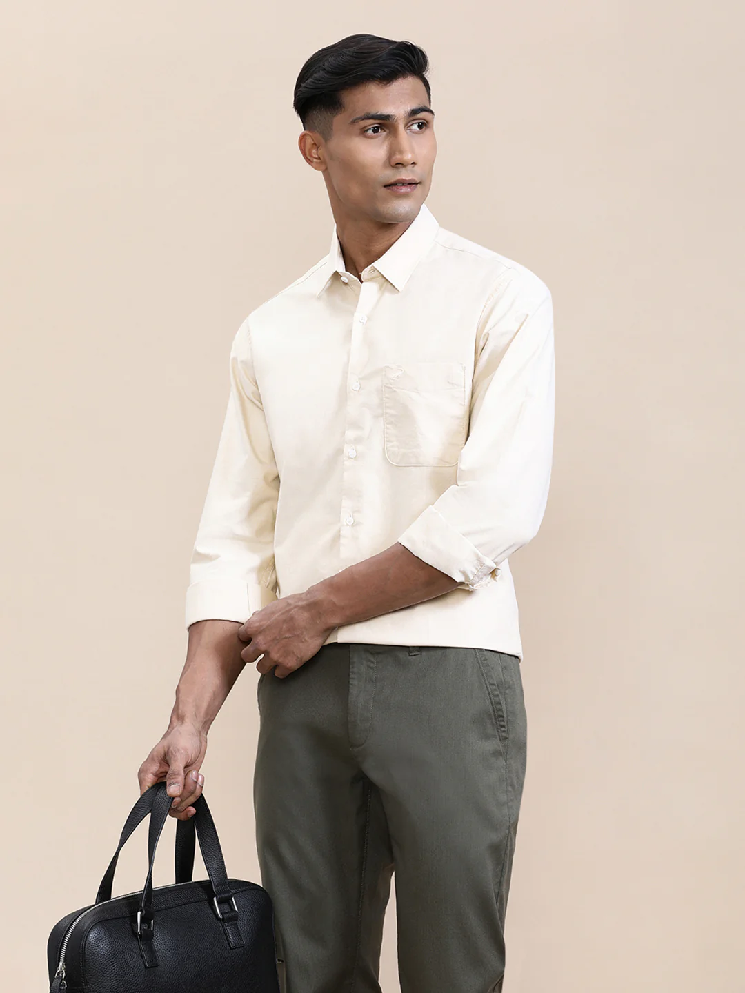 Premium Perma-Finish Oxford Full Sleeve Shirt Yellow