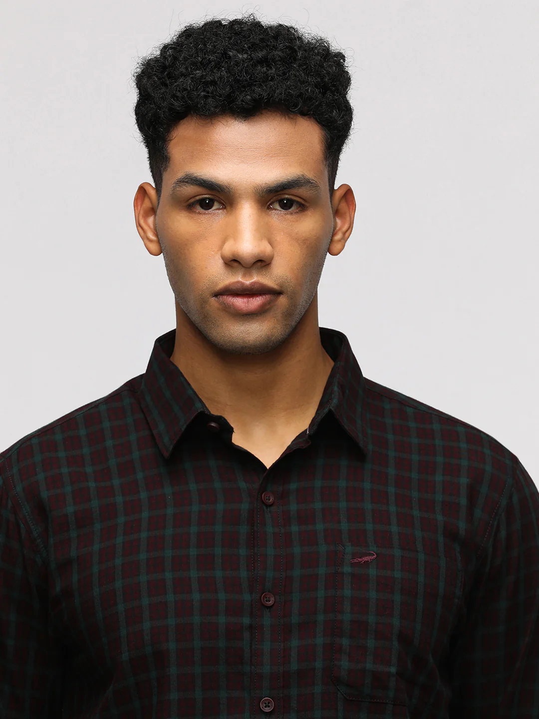 Comfort Fit Maroon Checkered Shirt for Stylish Wear