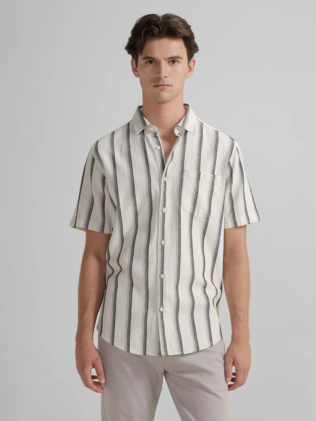 Cotton Cozy White Stripe Shirt