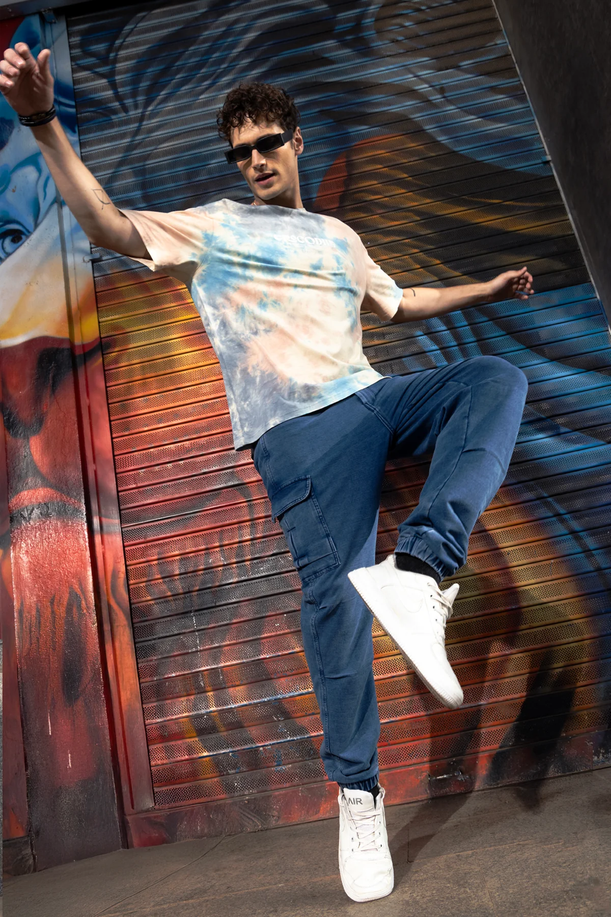 Den Knit Regular Denim Jogger In Ice Blue