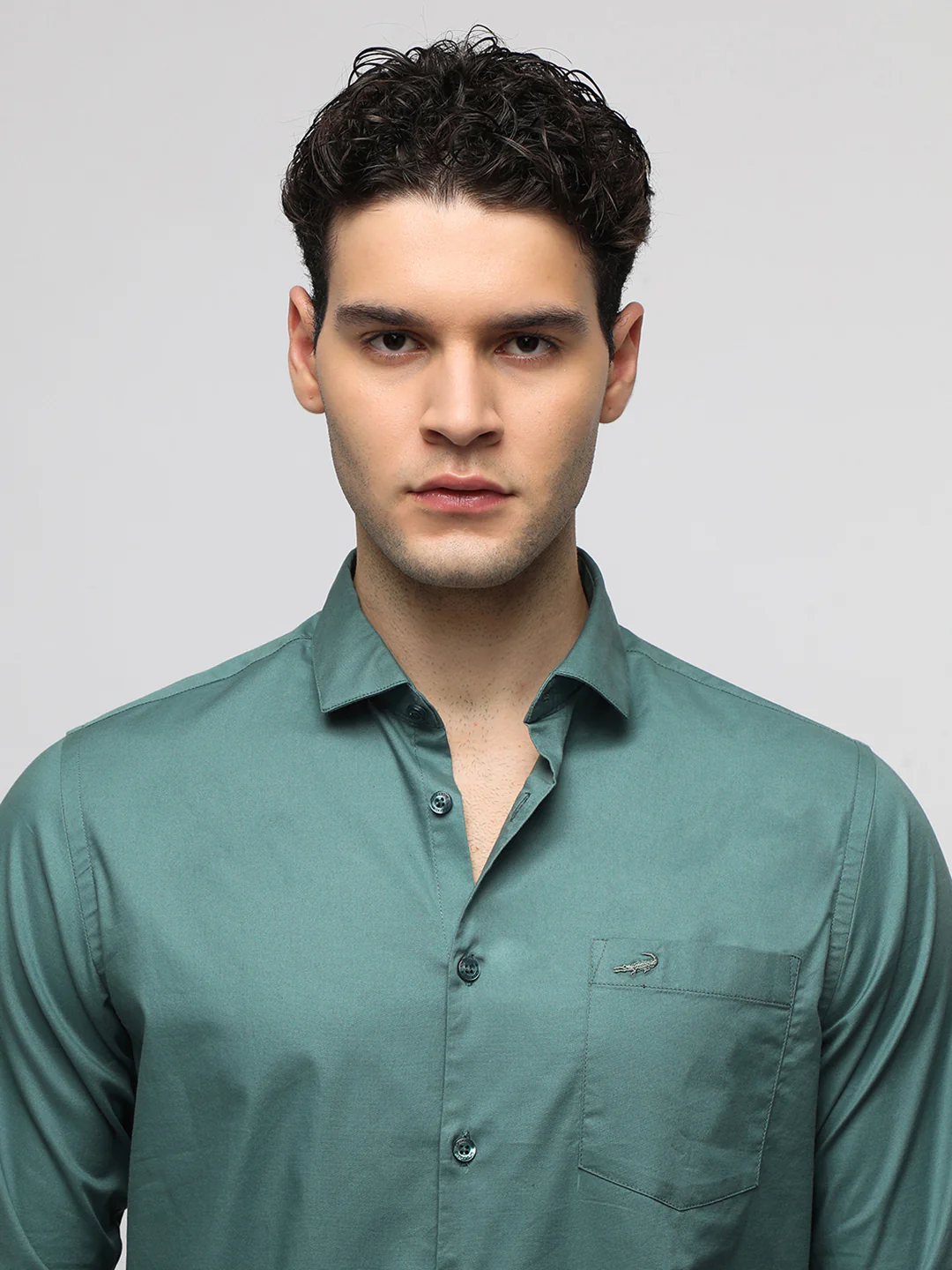 Green Mercerized Premium Stretch Shirt
