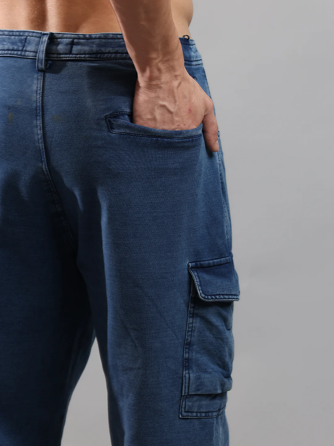 Den Knit Regular Denim Jogger In Ice Blue