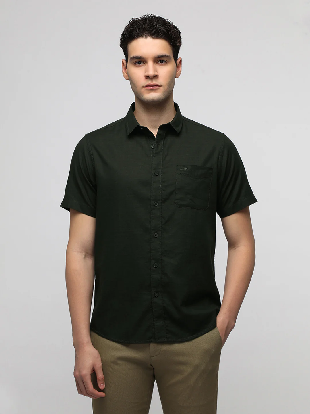 Olive Essential Solid Shirt