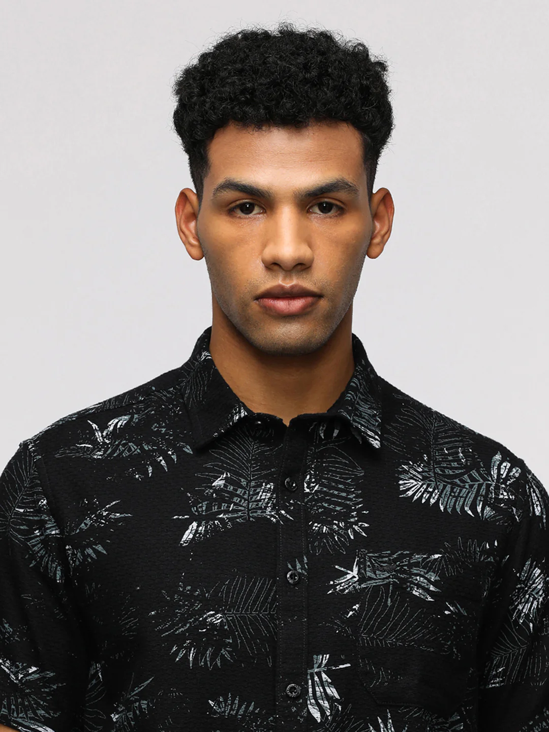 Half Sleeve Black Shirt for Casual Comfort