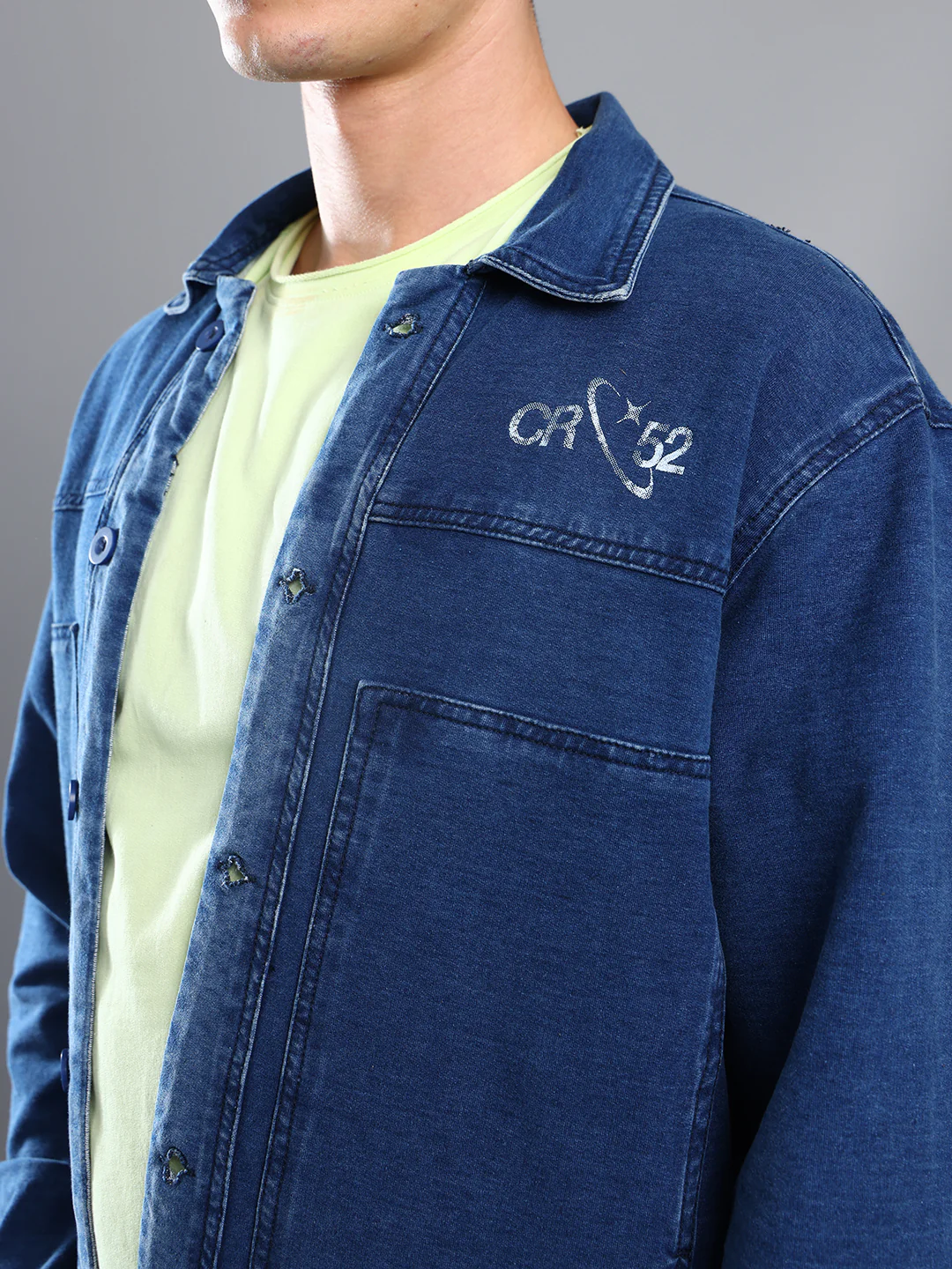 Den Knit Regular Jacket In Ice Blue