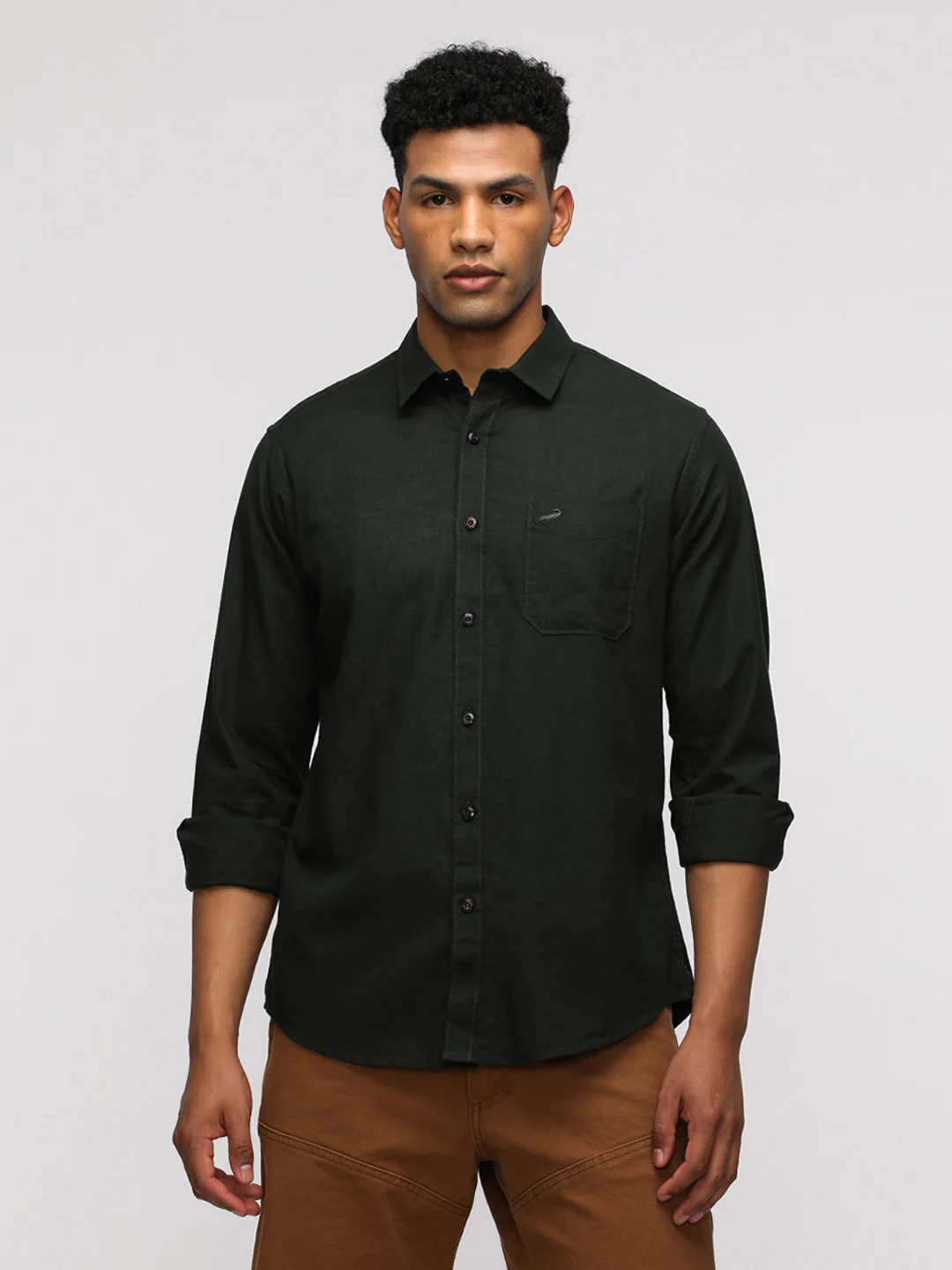 Comfort Fit Classic Olive Shirt for Stylish Comfort