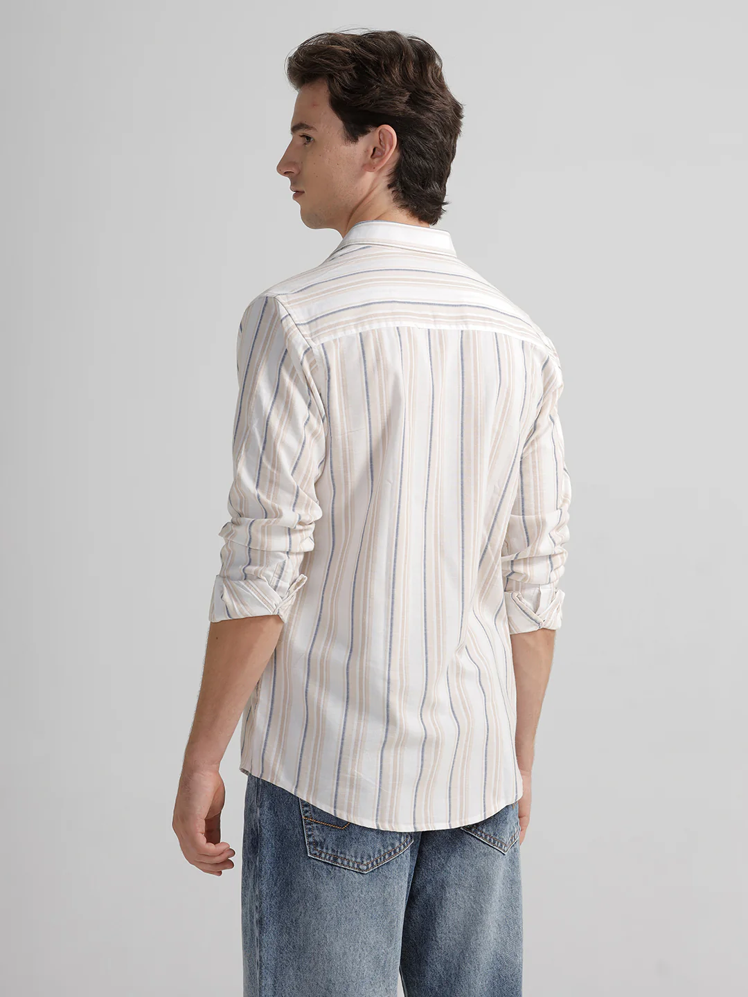 Multi Blend Natural Stripe Shirt
