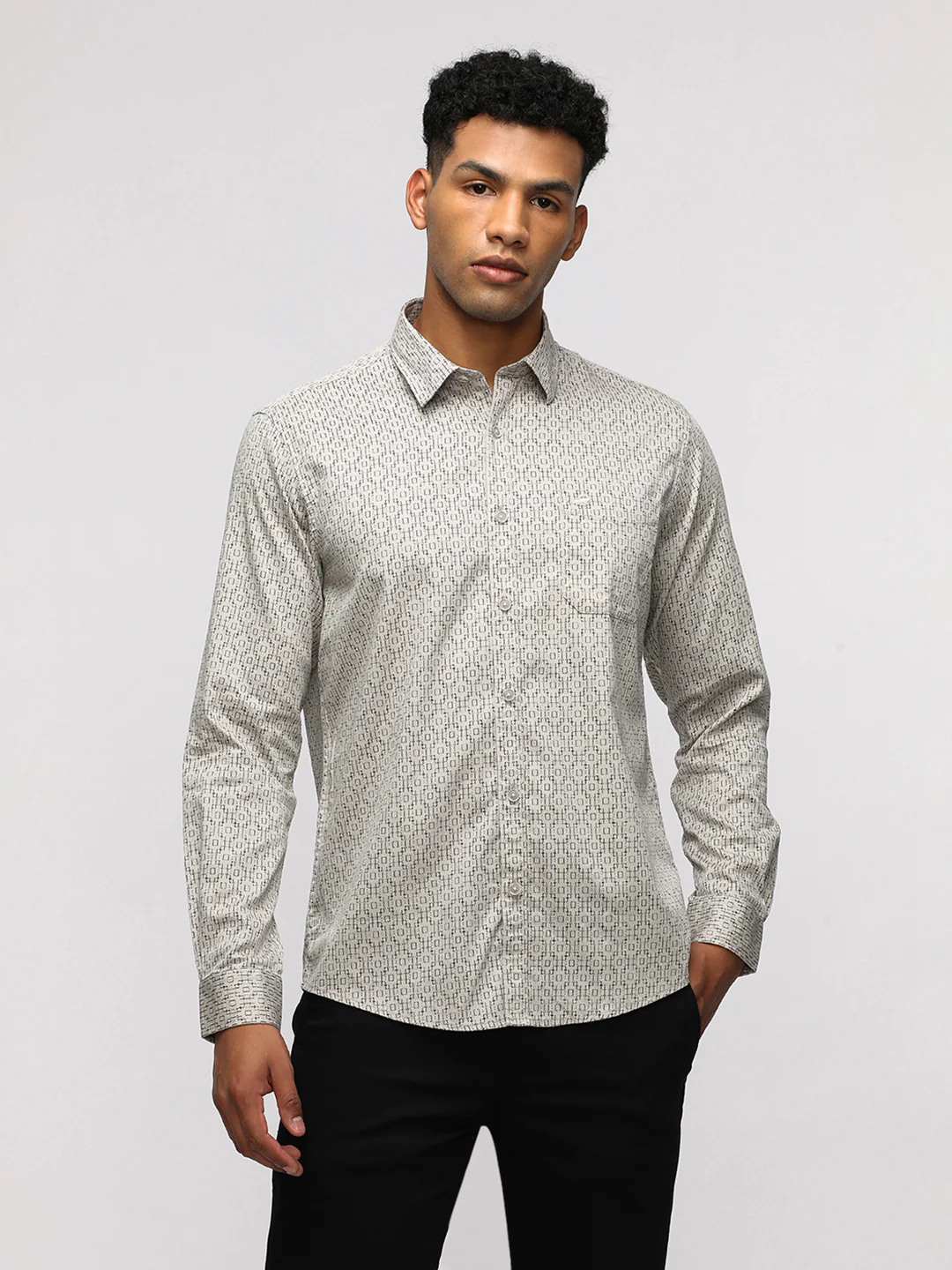 Full Sleeve Beige Shirt for Elegant Wear