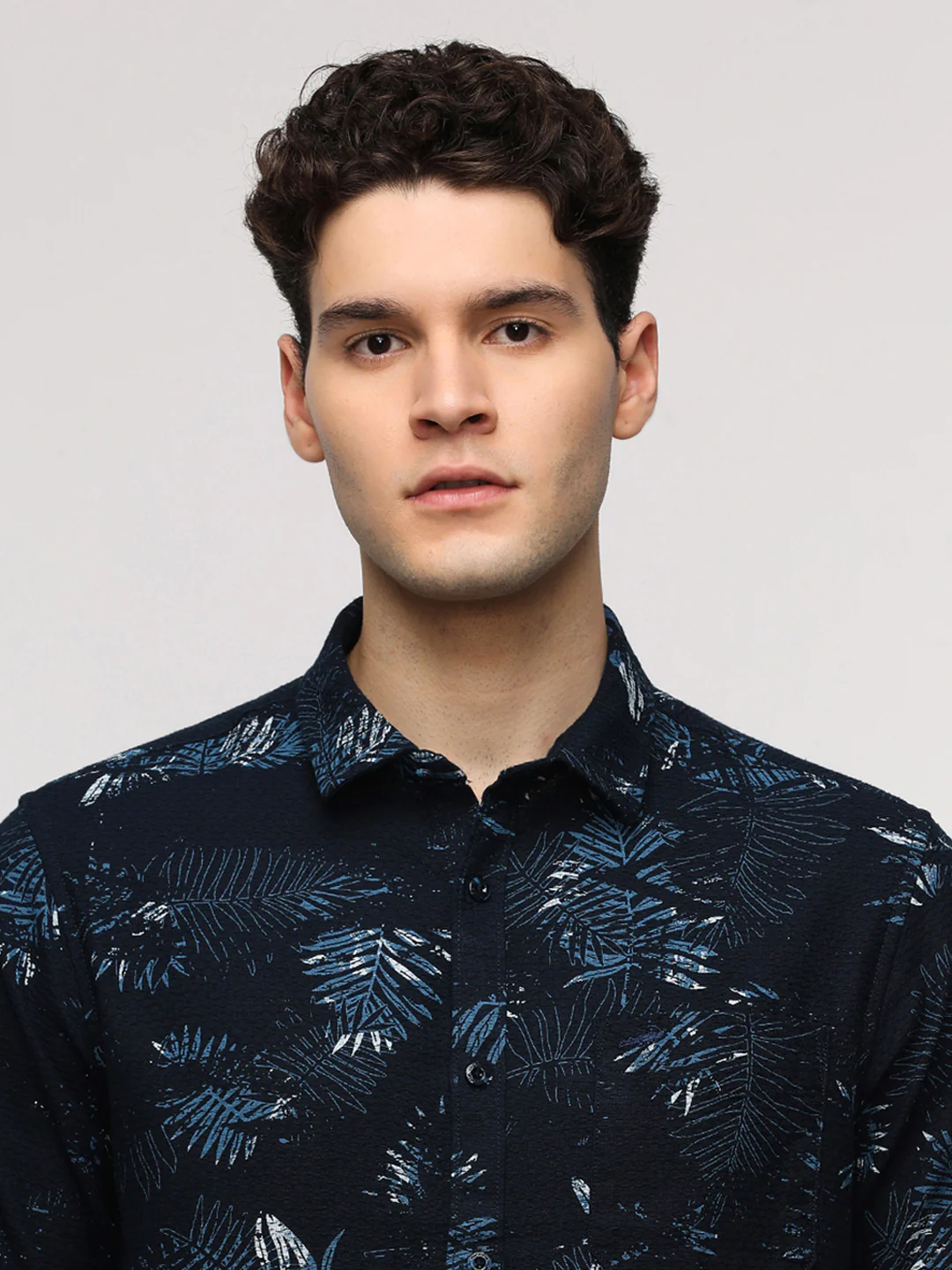 Half Sleeve Navy Shirt for Sporty Elegance