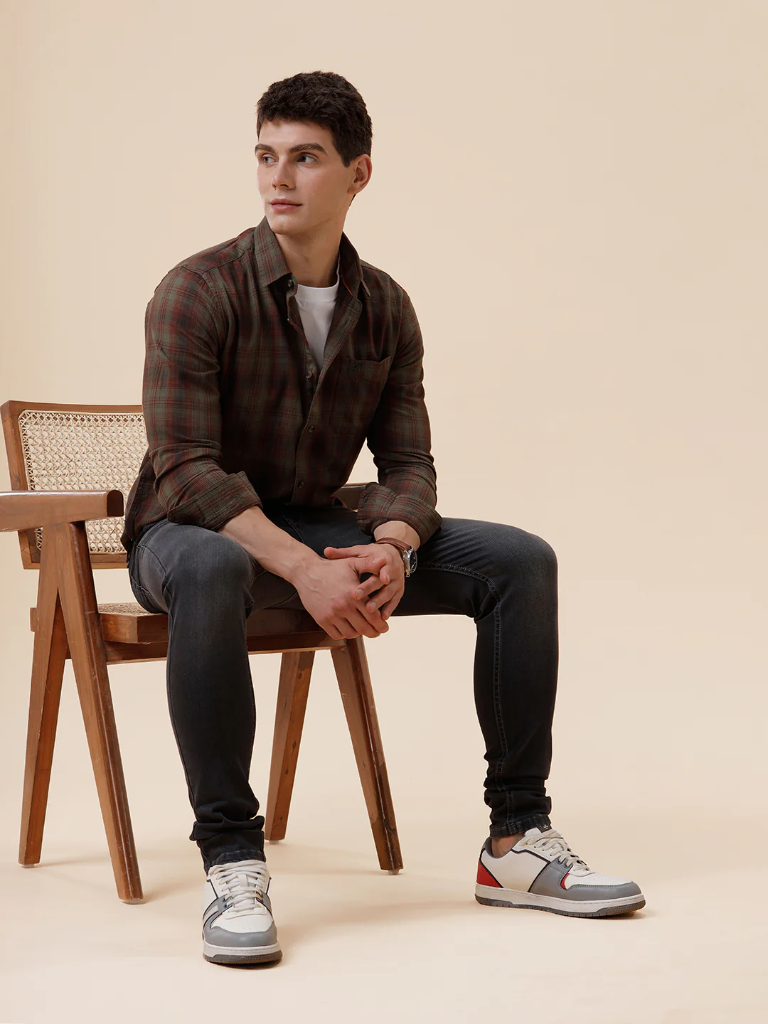 100% Cotton Garment Dyed Light Weight Checks Shirt