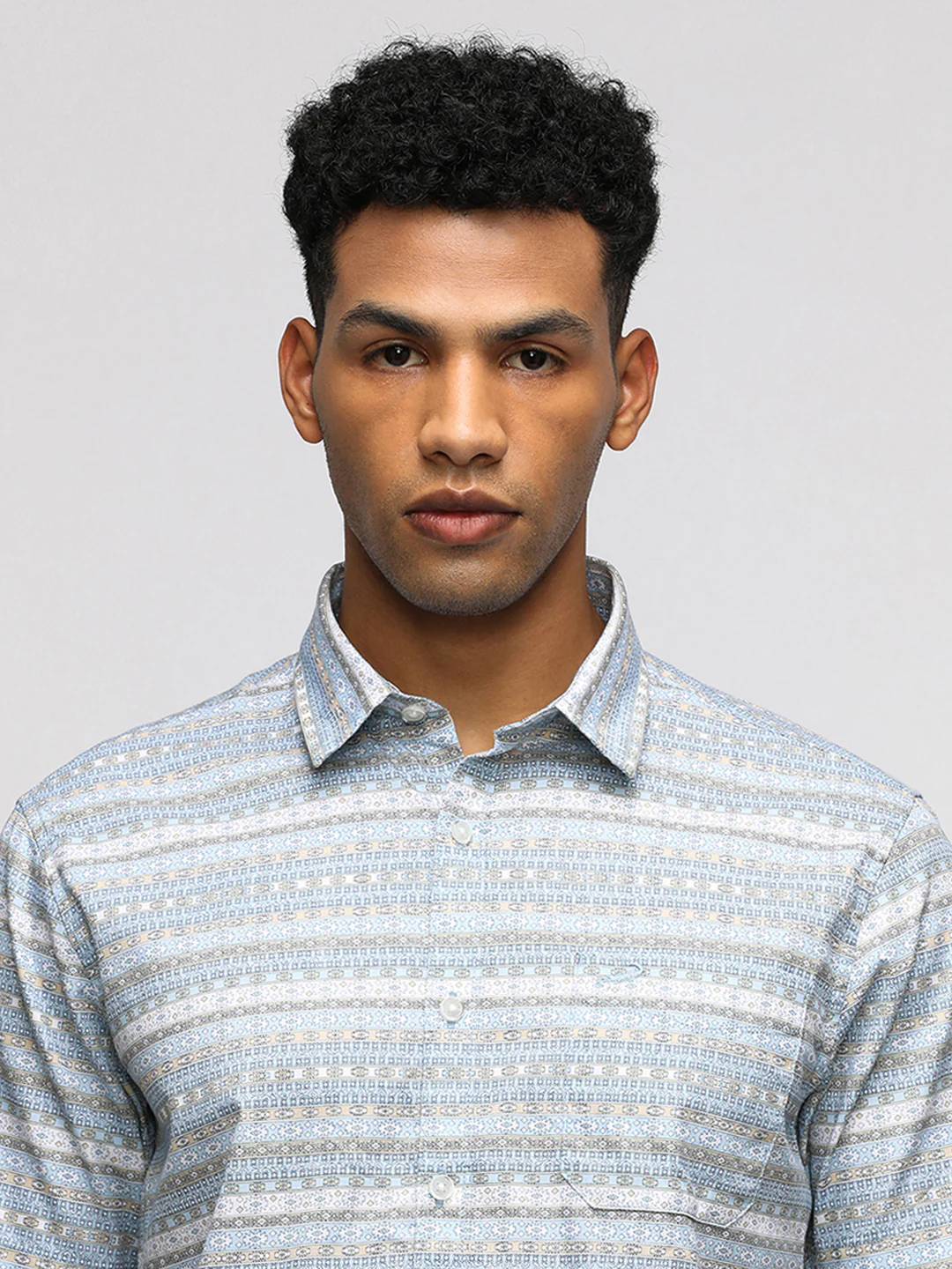 Half Sleeve Blue Shirt for Casual Wear