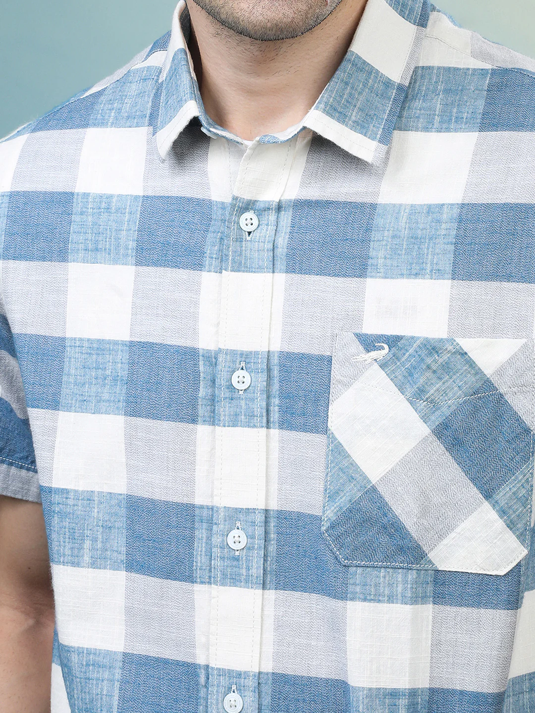 Cotton Grindle Check Shirt Blue