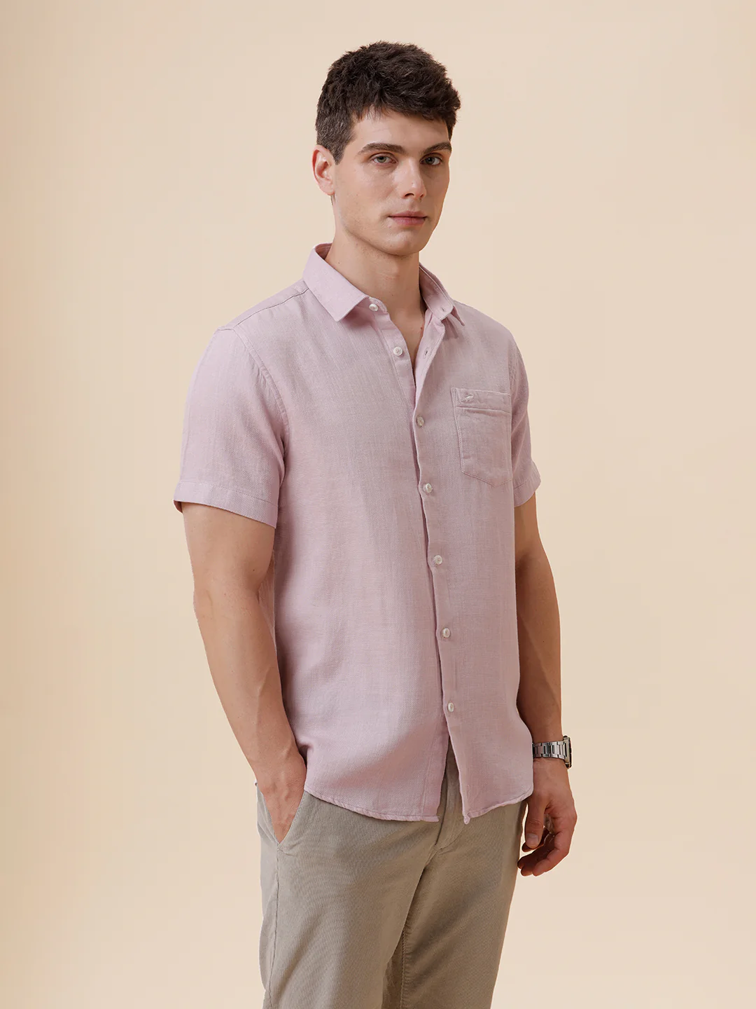 Pure Cotton Textured Shirt