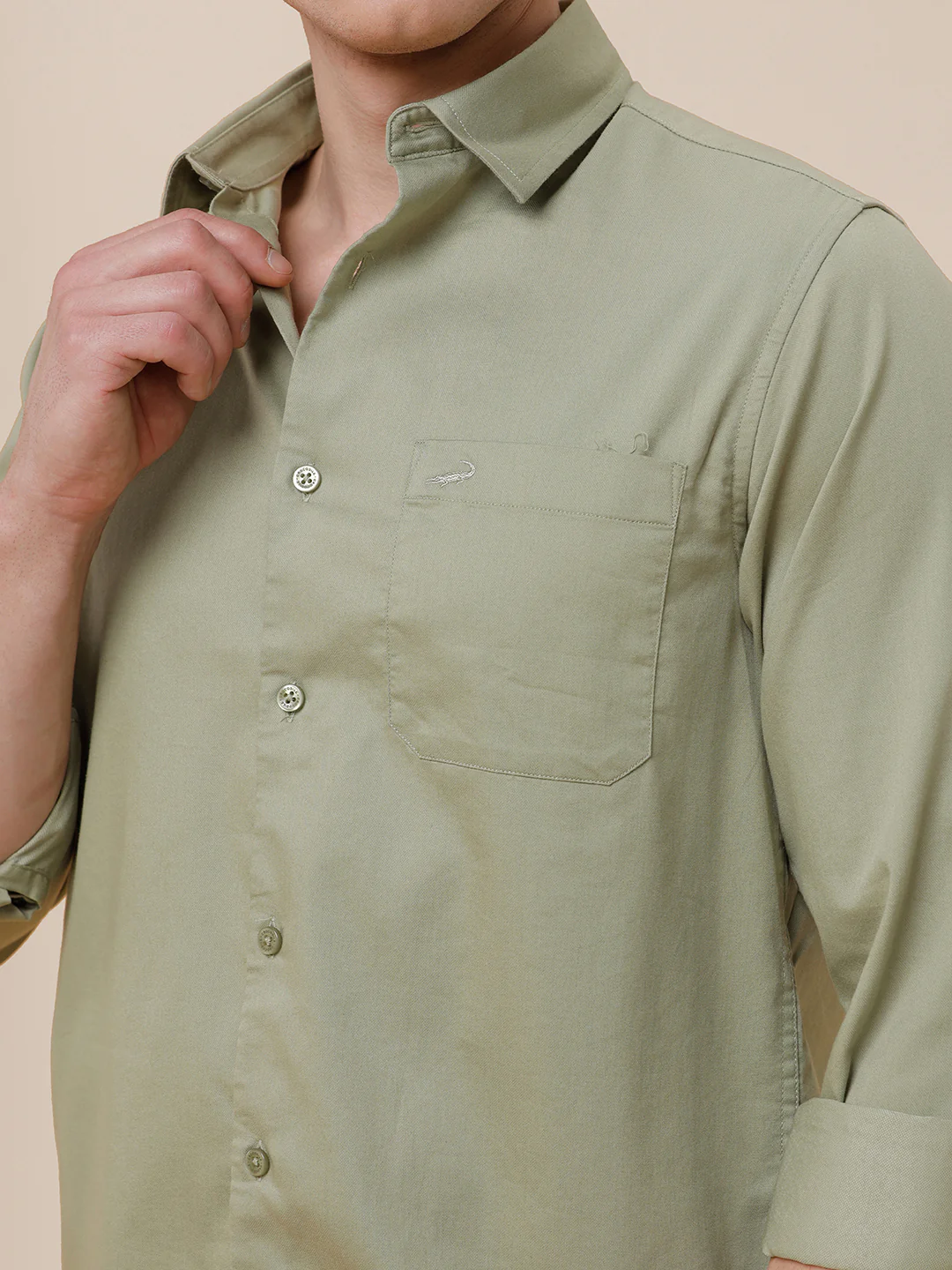 Stretch Dobby Green Shirt