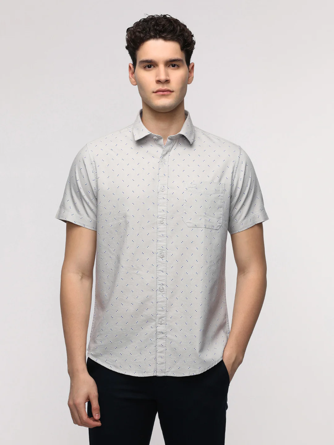 Half Sleeve Sport Grey Shirt for Casual Comfort
