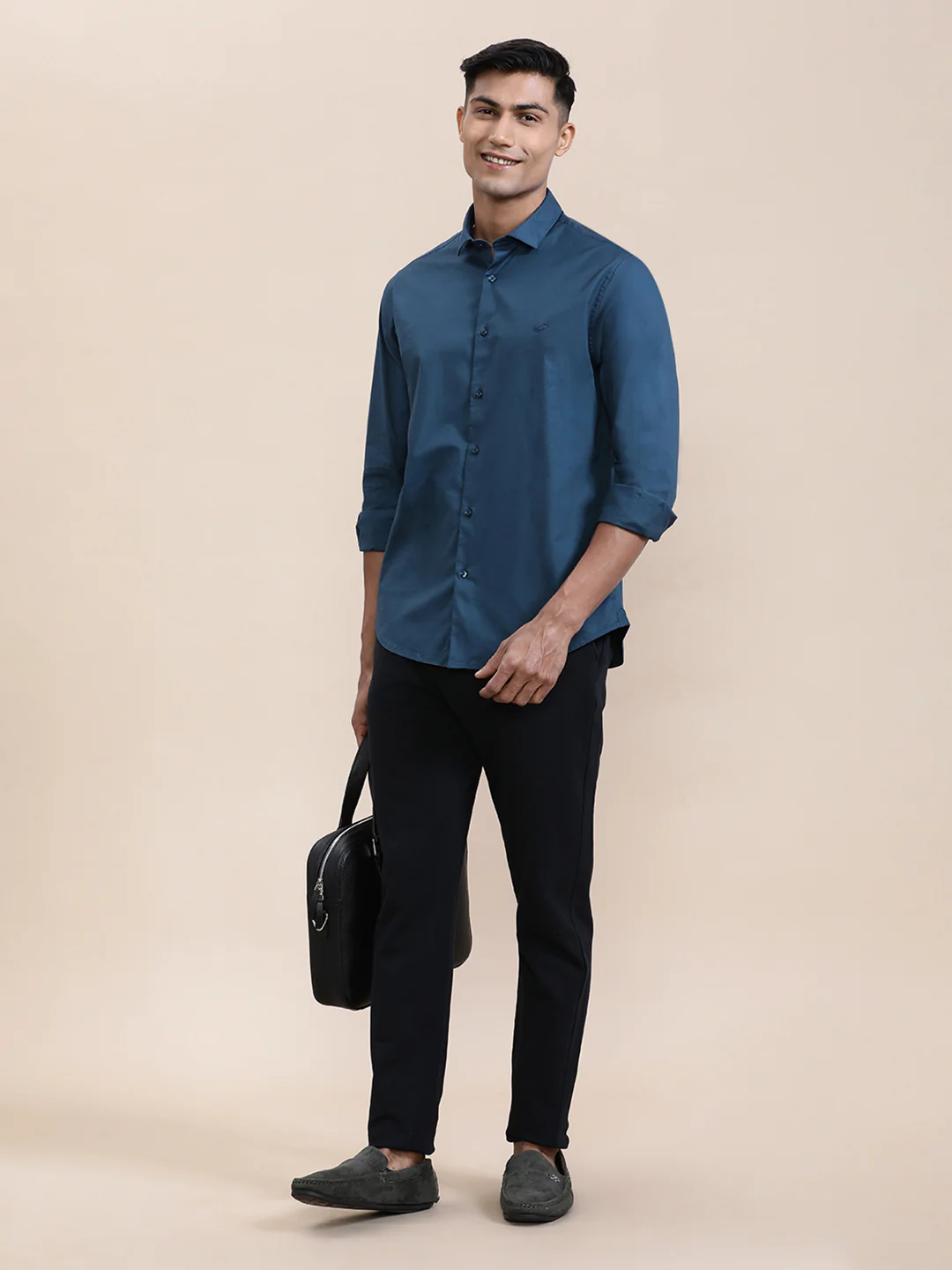 Mercerized Stretch Full Sleeve Shirt Green